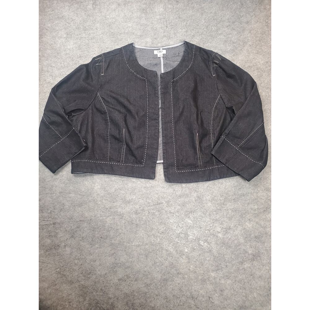 Cato Women's 22/24W Dark Denim Cropped Jacket/Top